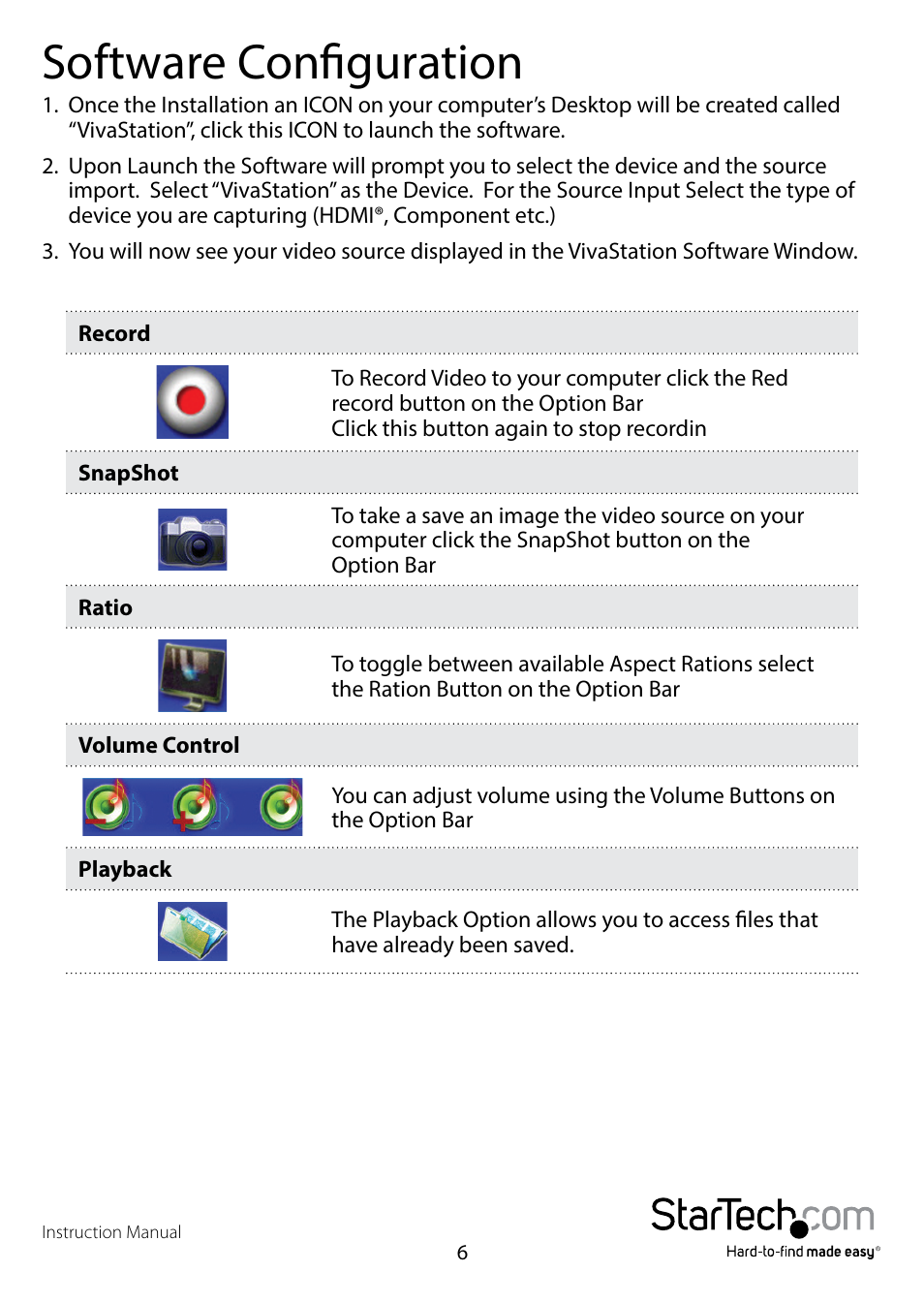 Software configuration | StarTech.com USB2HDCAP User Manual | Page 9 / 13