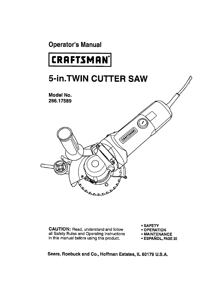 Craftsman 286.17589 User Manual | 48 pages