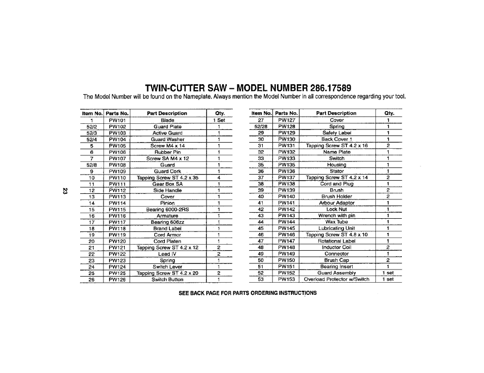 Craftsman 286.17589 User Manual | Page 23 / 48