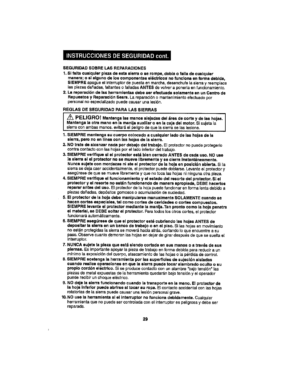 Craftsman 286.17589 User Manual | Page 29 / 48