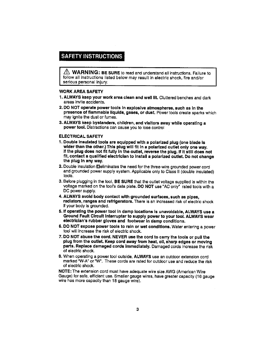 Craftsman 286.17589 User Manual | Page 3 / 48