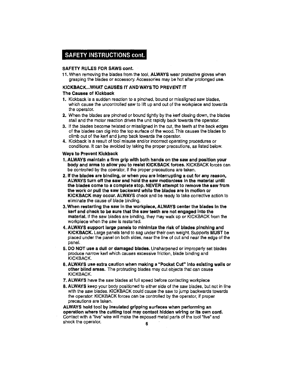 Craftsman 286.17589 User Manual | Page 6 / 48