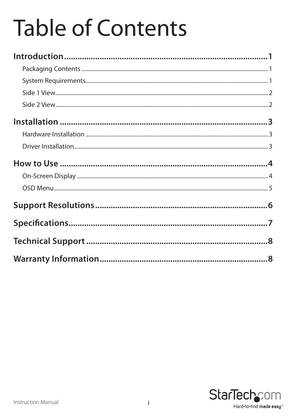 StarTech.com VGA2TV2WAY2 User Manual | Page 3 / 12
