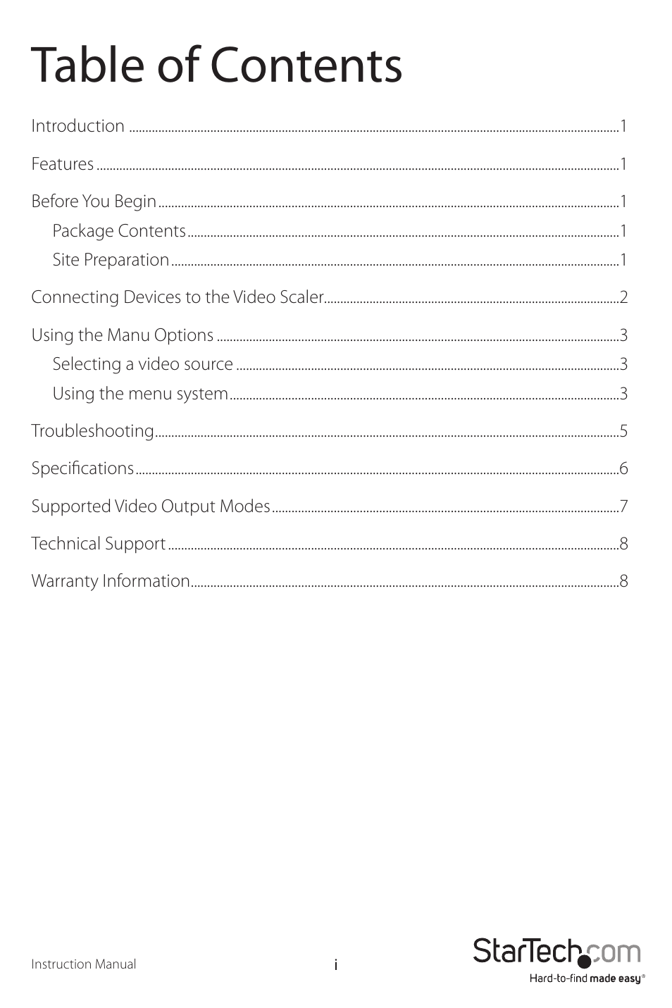 StarTech.com VID2DVIDTV User Manual | Page 3 / 12