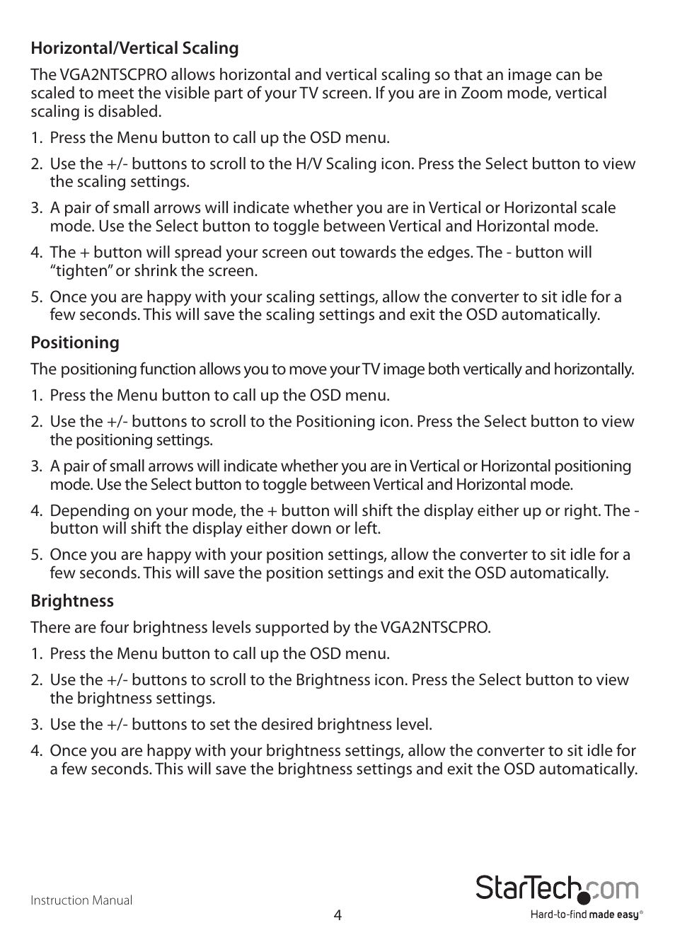 StarTech.com VGANTSCPROGB User Manual | Page 7 / 12