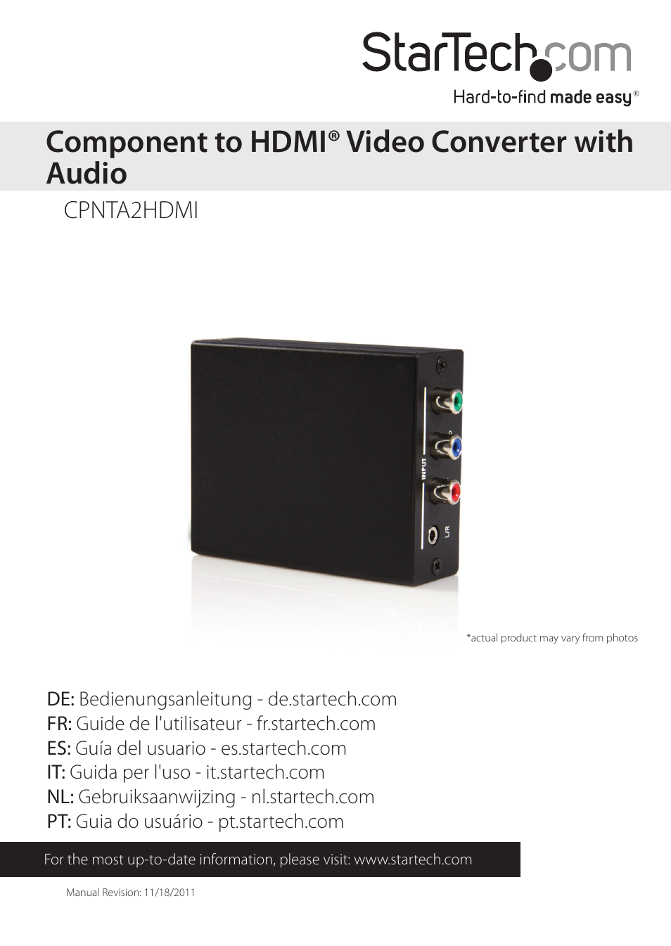 StarTech.com CPNTA2HDMI User Manual | 9 pages
