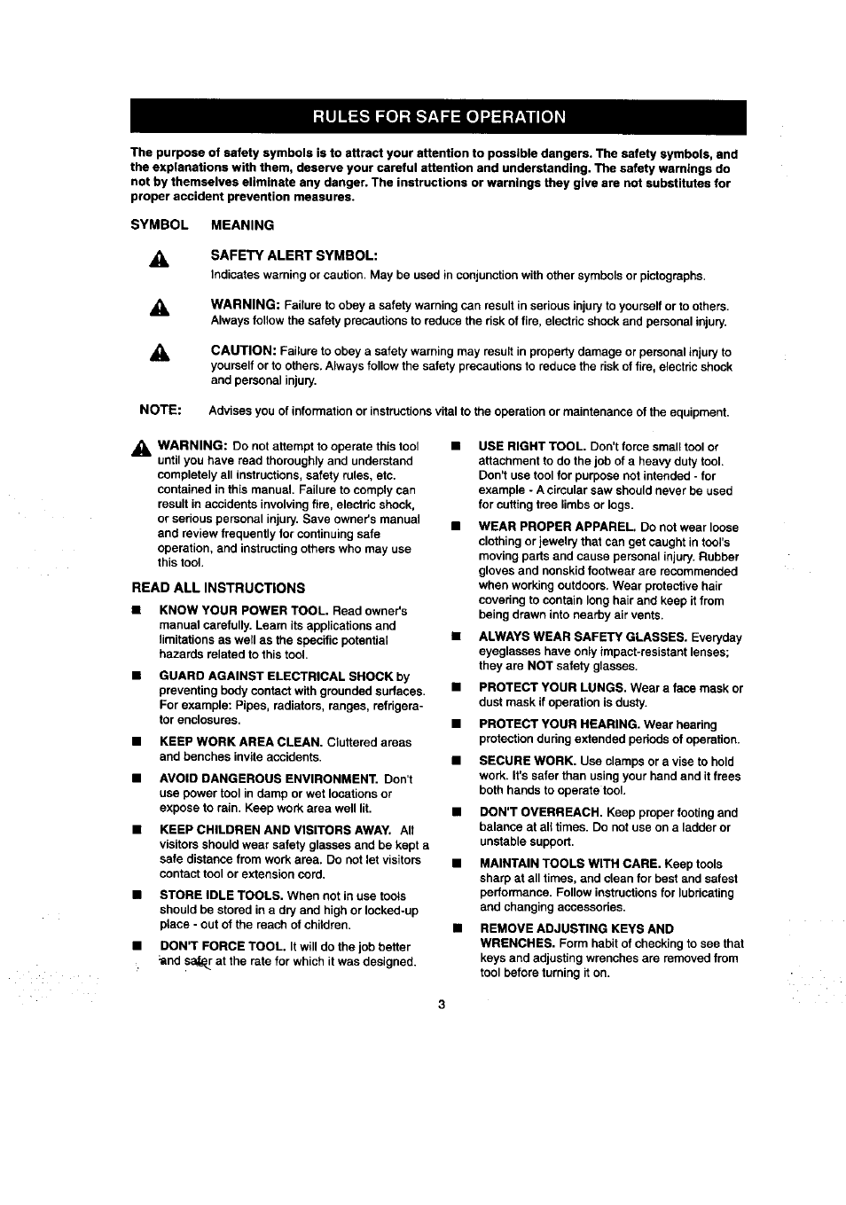 Craftsman 315.111640 User Manual | Page 3 / 12