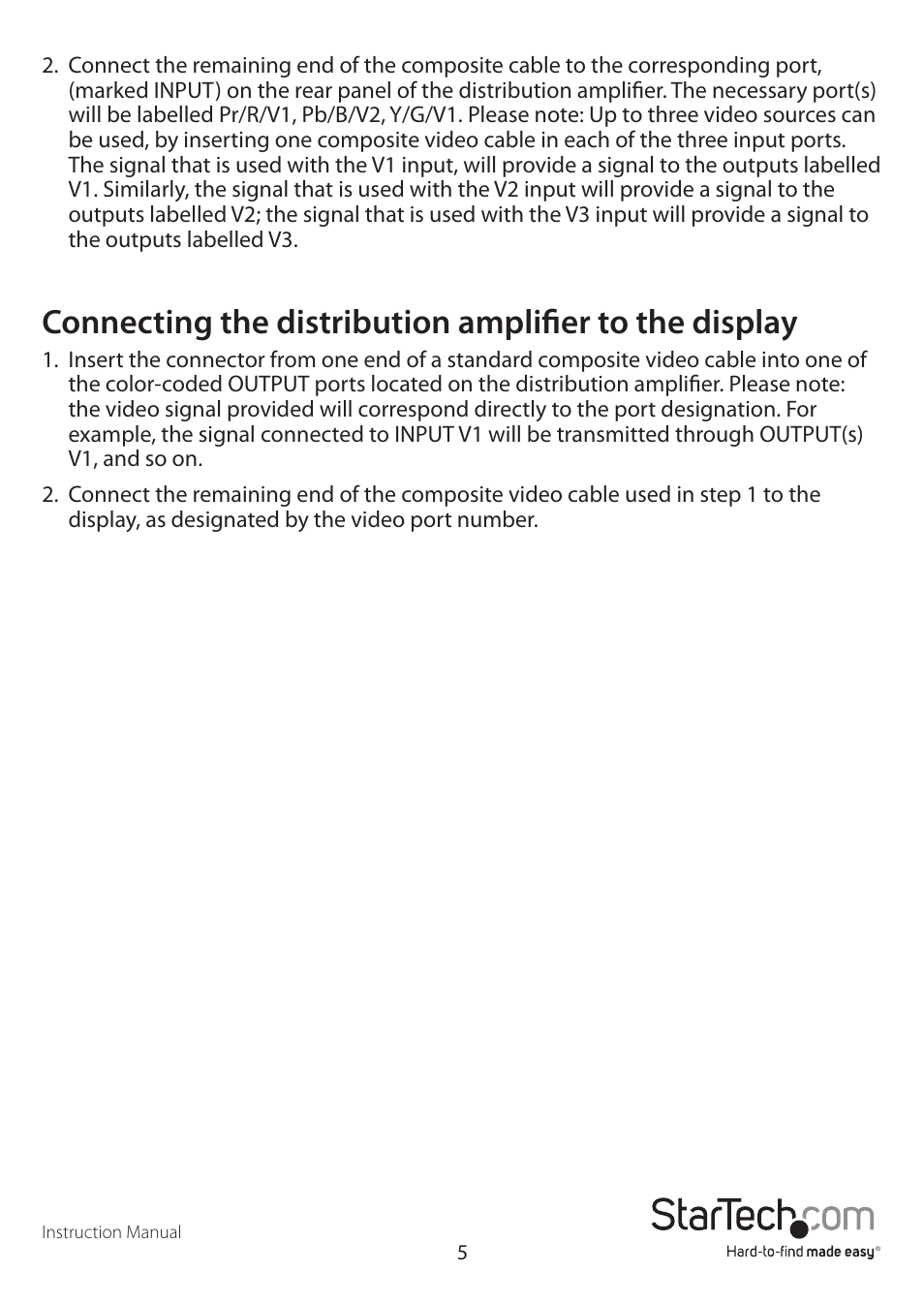 StarTech.com ST123HDA User Manual | Page 8 / 10