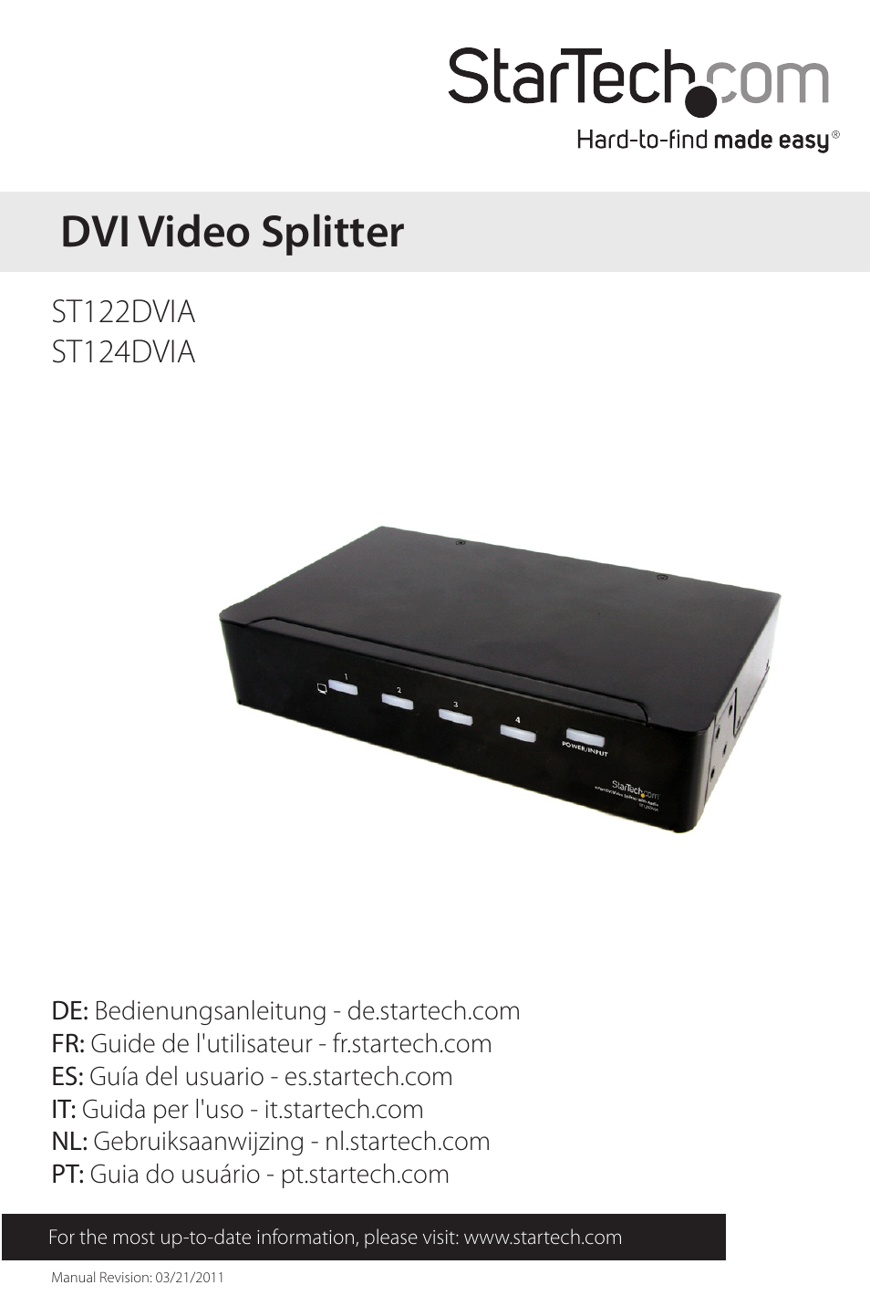 StarTech.com ST124DVIA User Manual | 11 pages