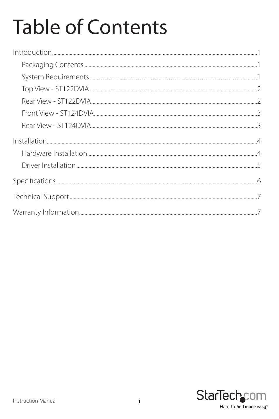 StarTech.com ST124DVIA User Manual | Page 3 / 11