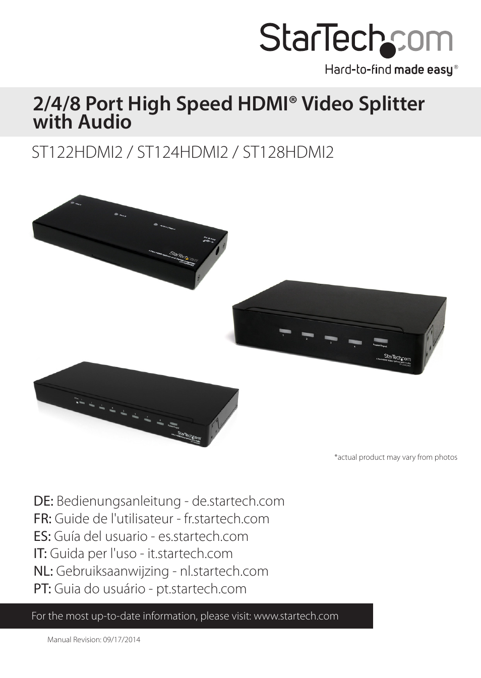 StarTech.com ST128HDMI2 User Manual | 11 pages