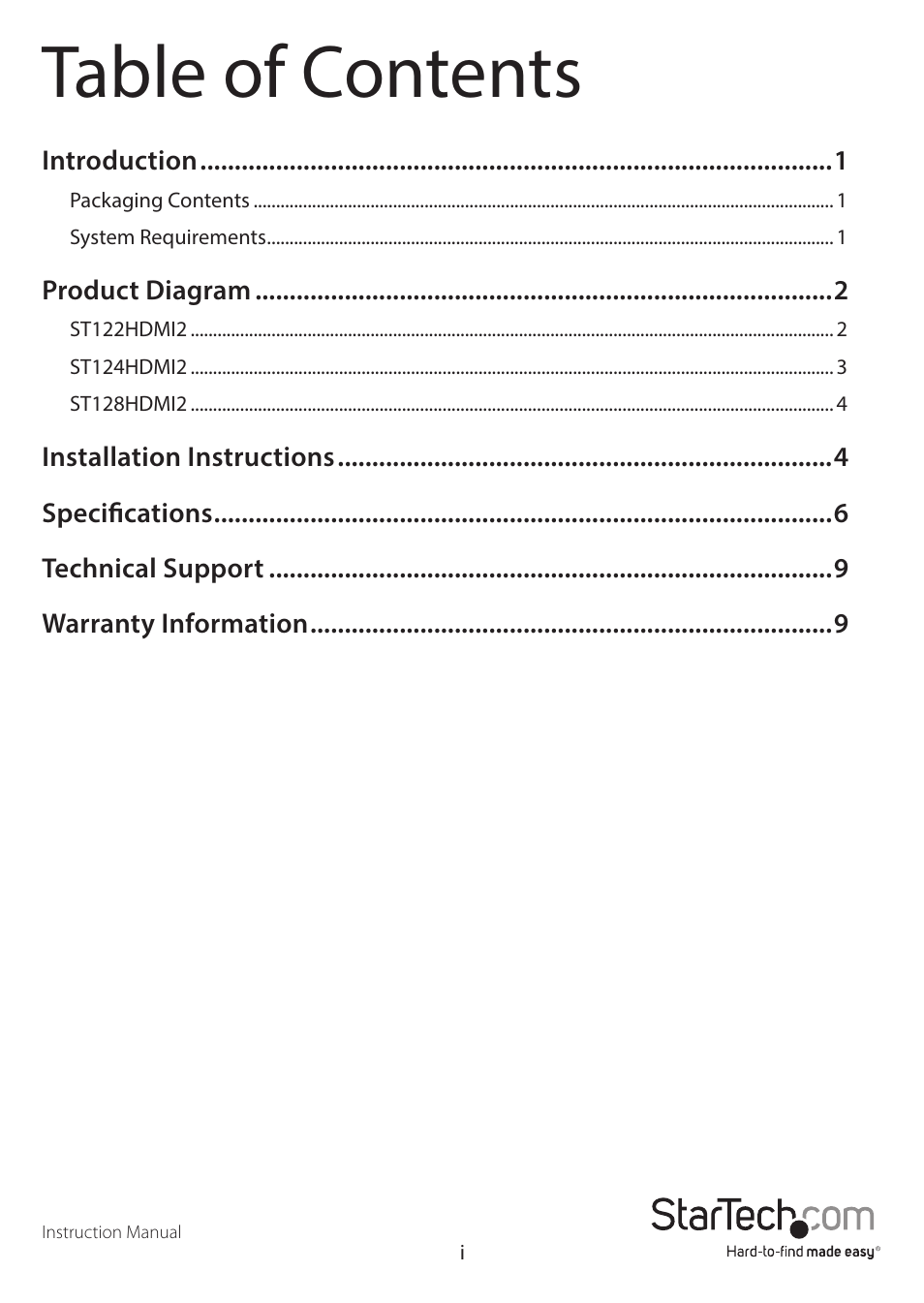 StarTech.com ST128HDMI2 User Manual | Page 3 / 11
