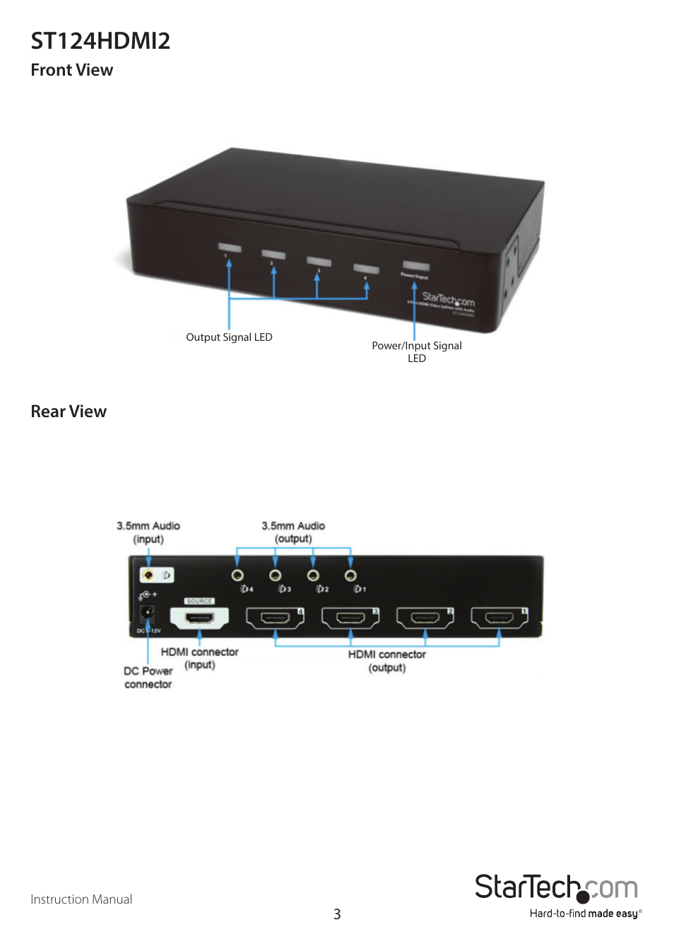 St124hdmi2 | StarTech.com ST128HDMI2 User Manual | Page 6 / 11