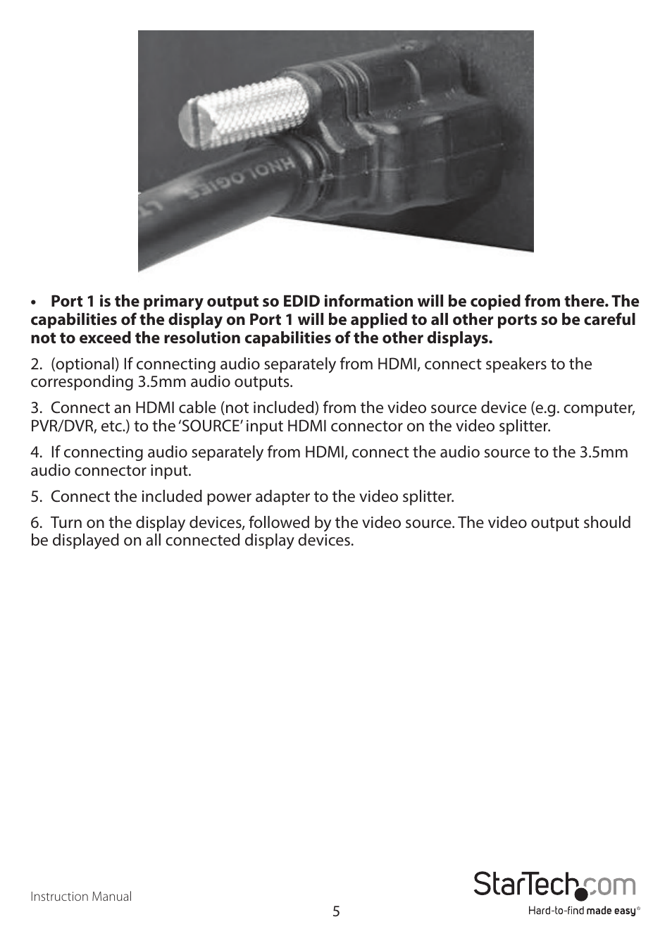 StarTech.com ST128HDMI2 User Manual | Page 8 / 11