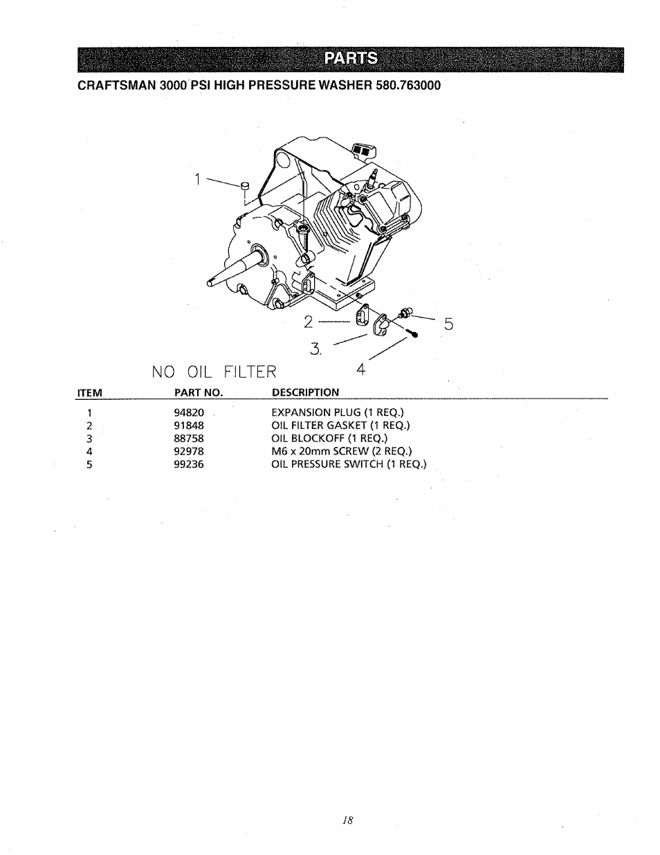 Parts | Craftsman 580.763000 User Manual | Page 18 / 26