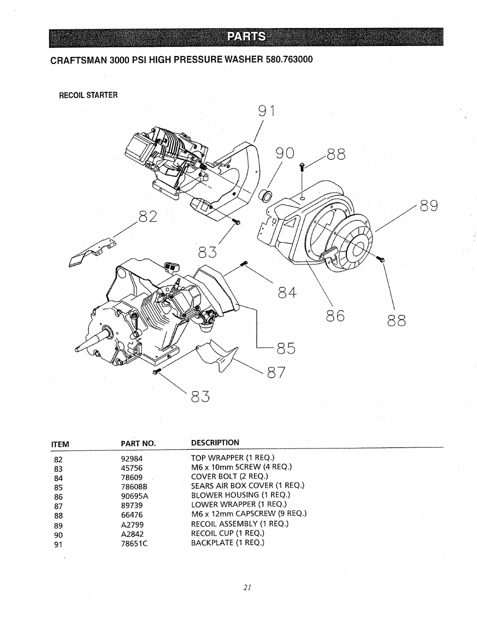 Craftsman 580.763000 User Manual | Page 21 / 26