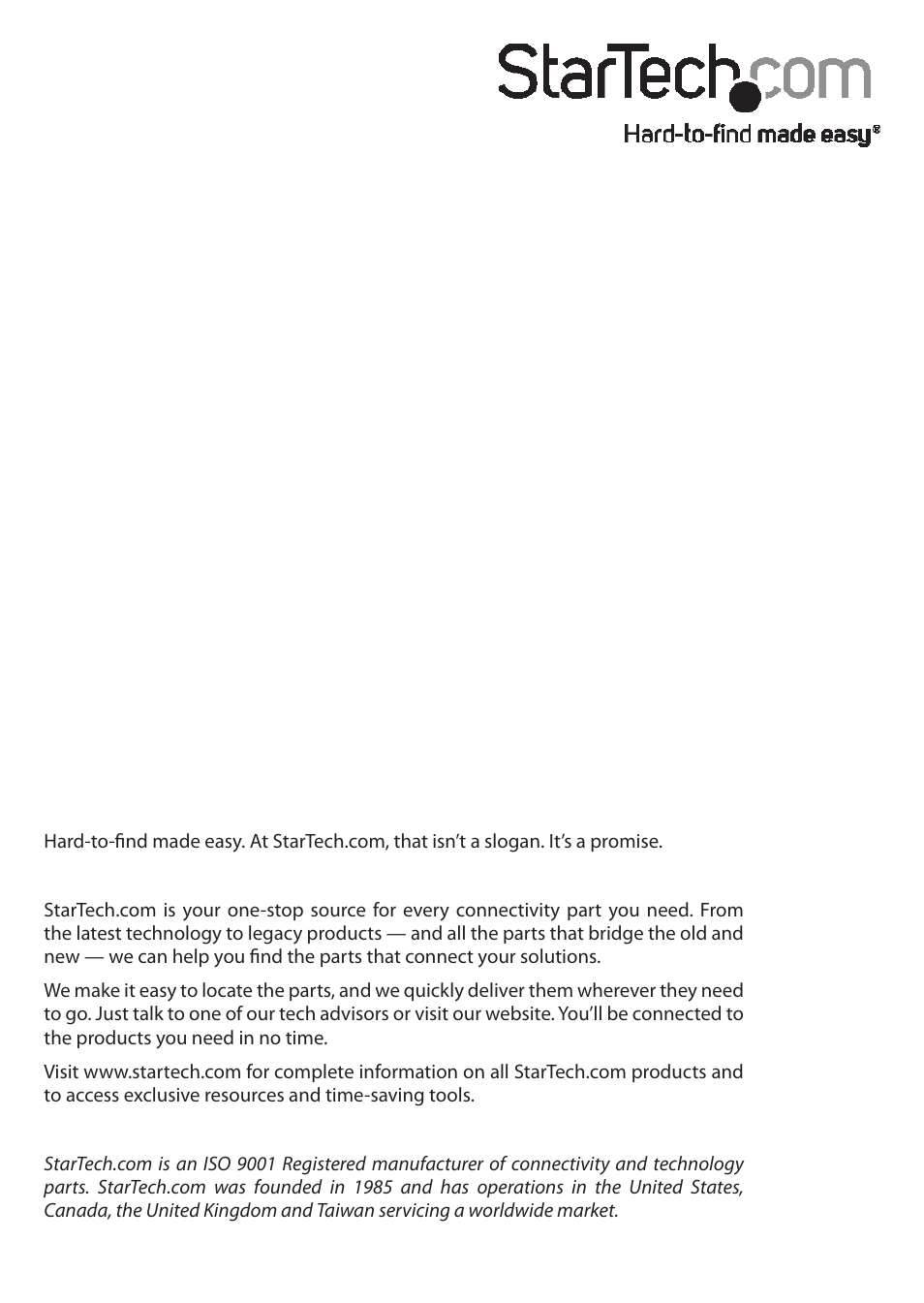 StarTech.com HDMIPATRN2EU User Manual | Page 9 / 9