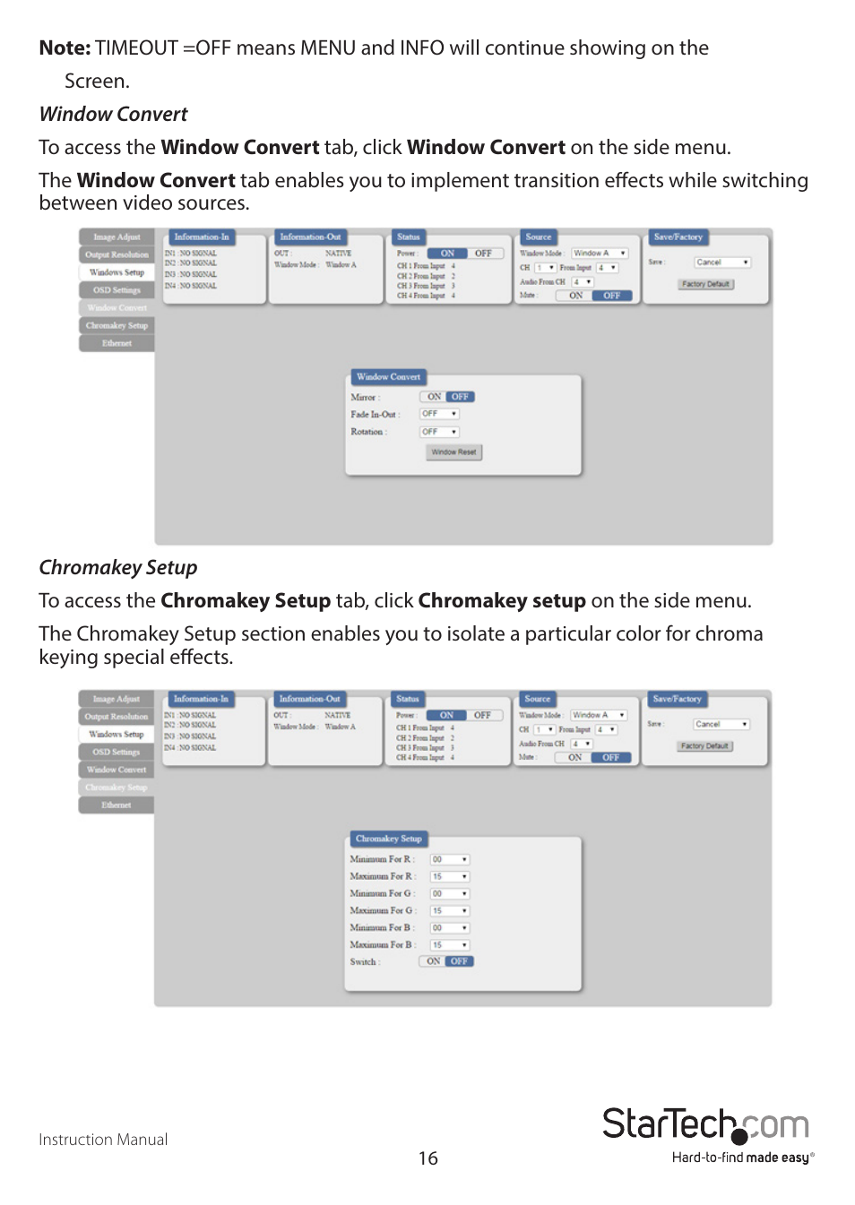 StarTech.com VS424HDPIP Manual User Manual | Page 19 / 22