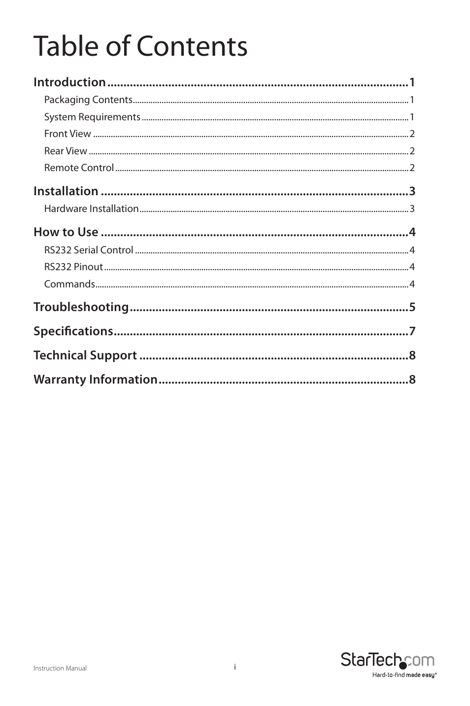 StarTech.com VS410RVGAA User Manual | Page 3 / 12