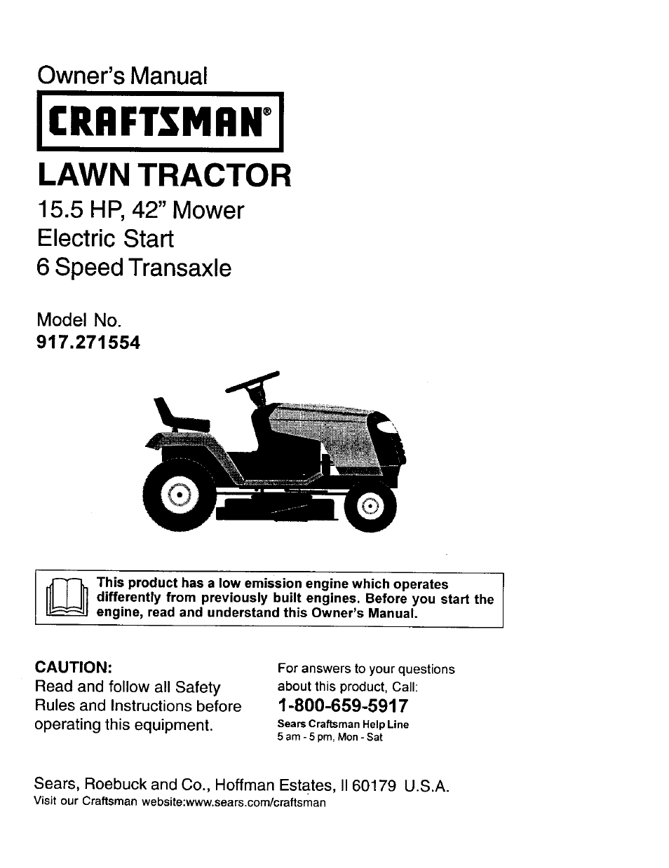 Craftsman 917.271554 User Manual | 60 pages