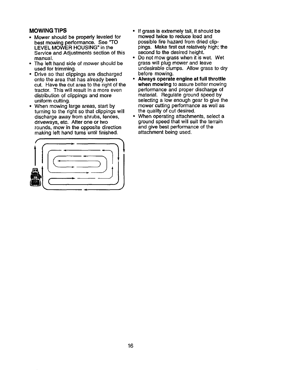 Mowing tips | Craftsman 917.271554 User Manual | Page 16 / 60