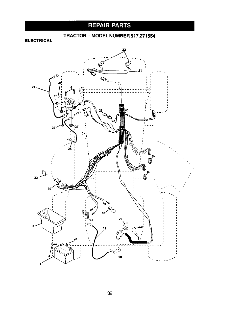 Repair parts | Craftsman 917.271554 User Manual | Page 32 / 60