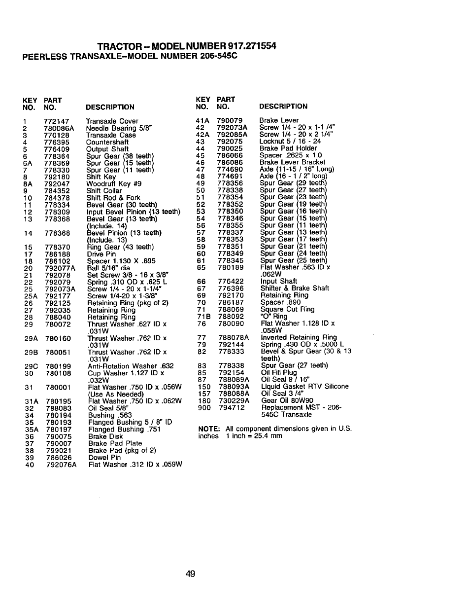 Craftsman 917.271554 User Manual | Page 49 / 60