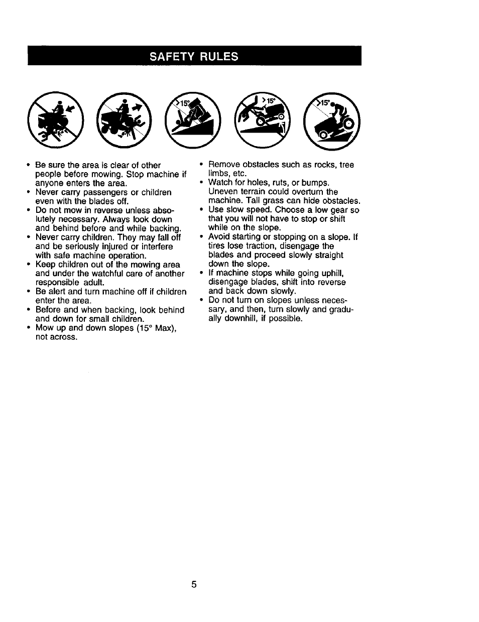Safety rules | Craftsman 917.271554 User Manual | Page 5 / 60