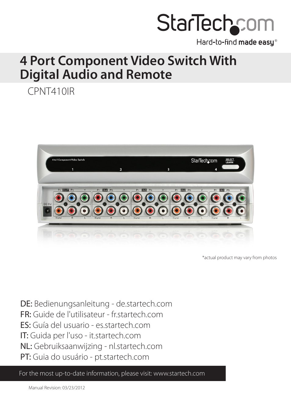 StarTech.com CPNT410IR User Manual | 9 pages