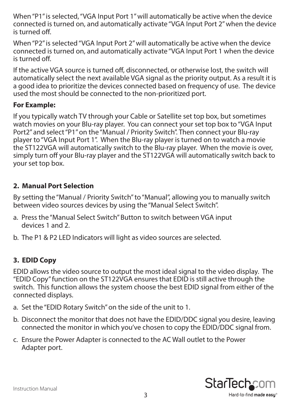 StarTech.com ST122VGA User Manual | Page 6 / 10