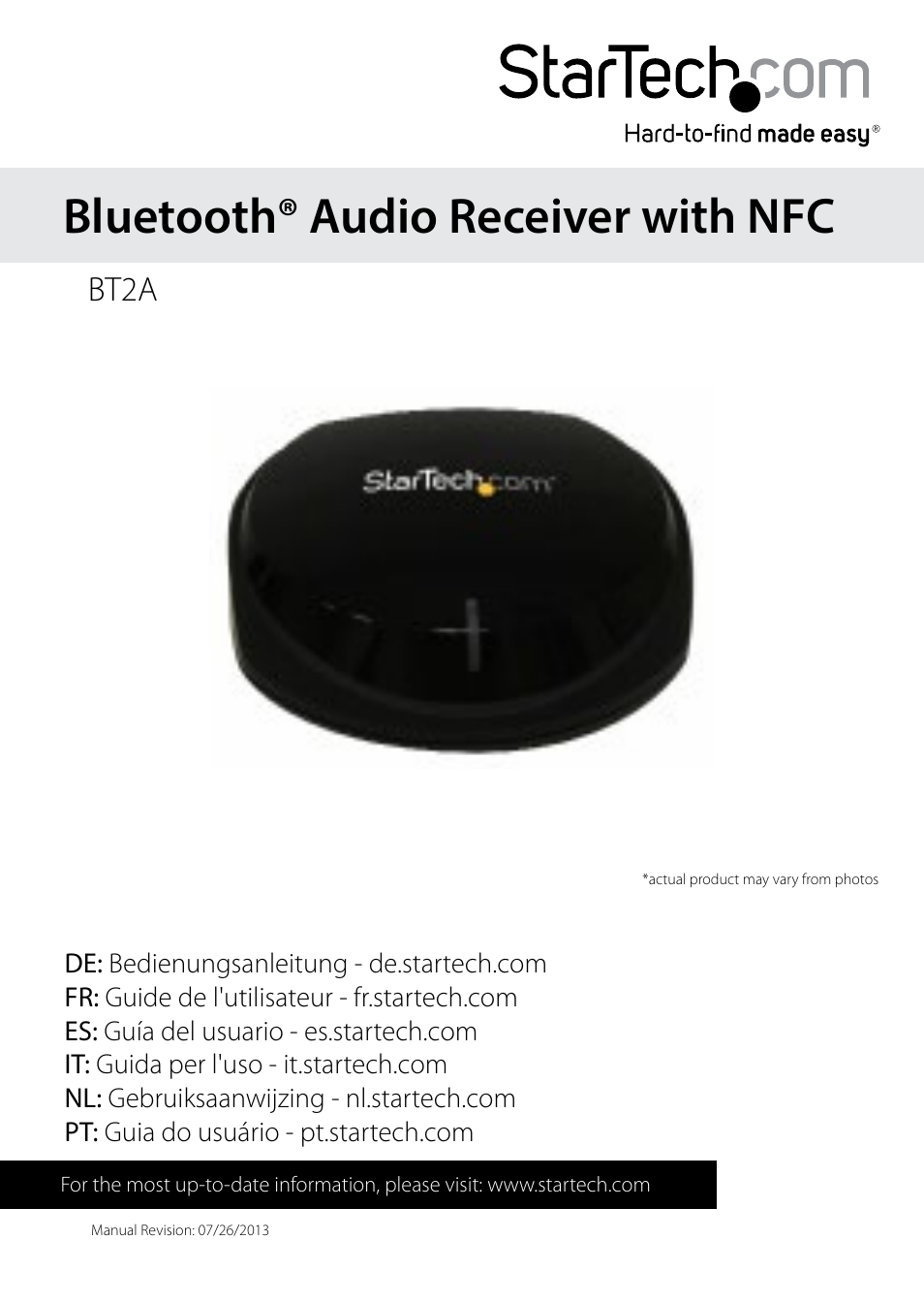 StarTech.com BT2A User Manual | 10 pages