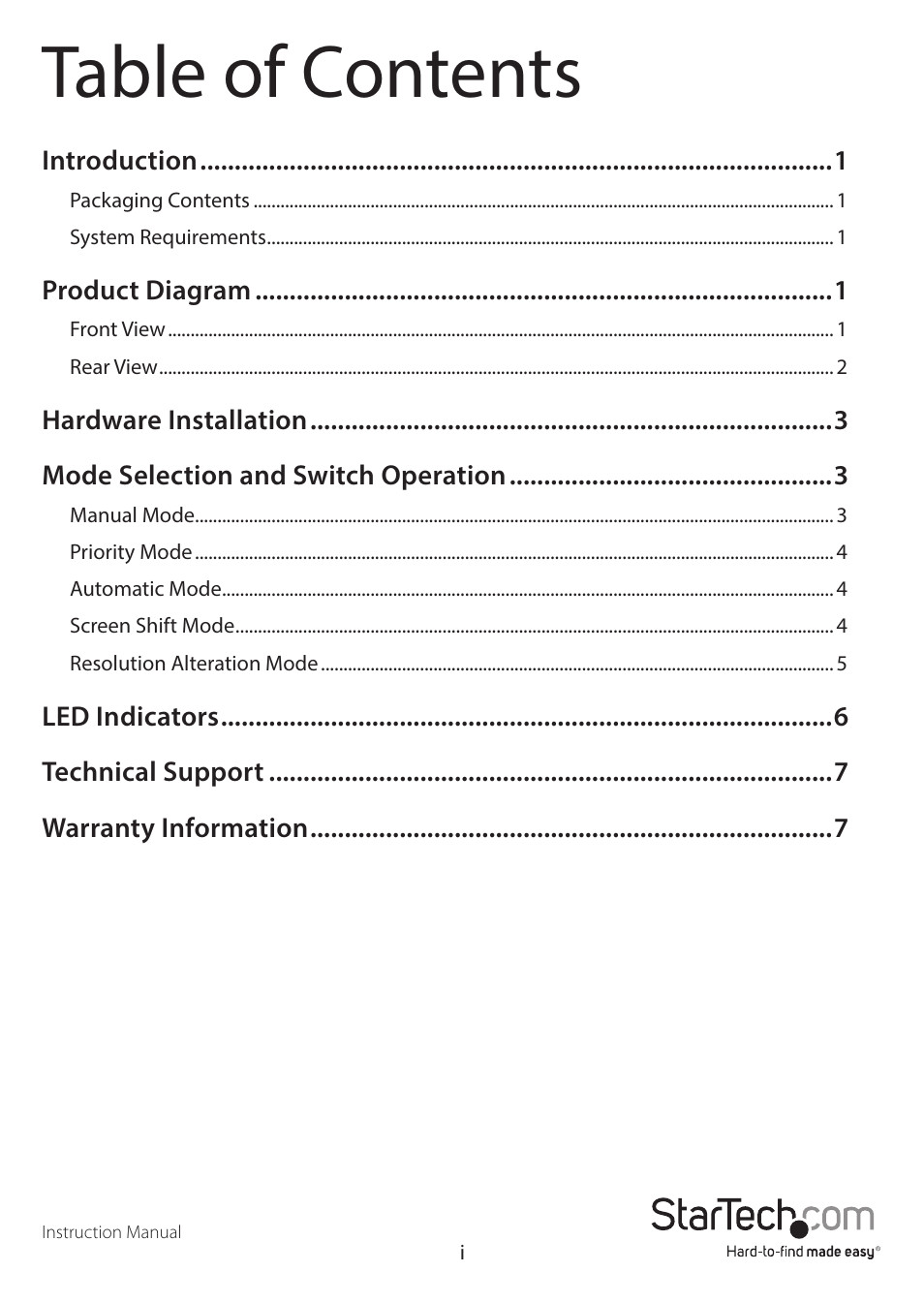 StarTech.com VS221VGA2HD User Manual | Page 3 / 13