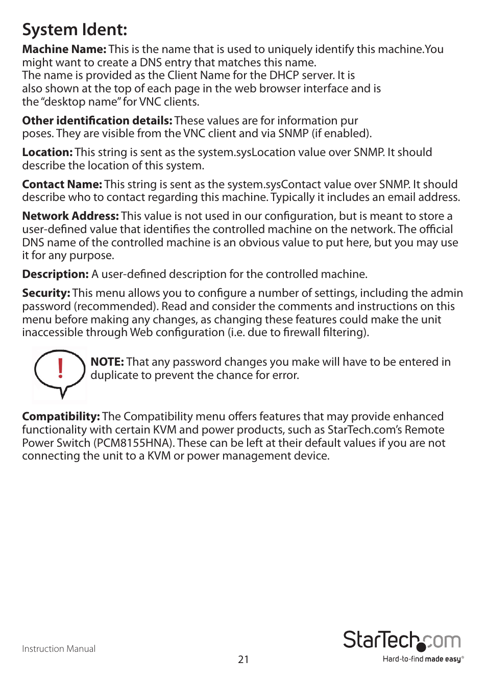 System ident | StarTech.com CABCONS1716I User Manual | Page 25 / 65