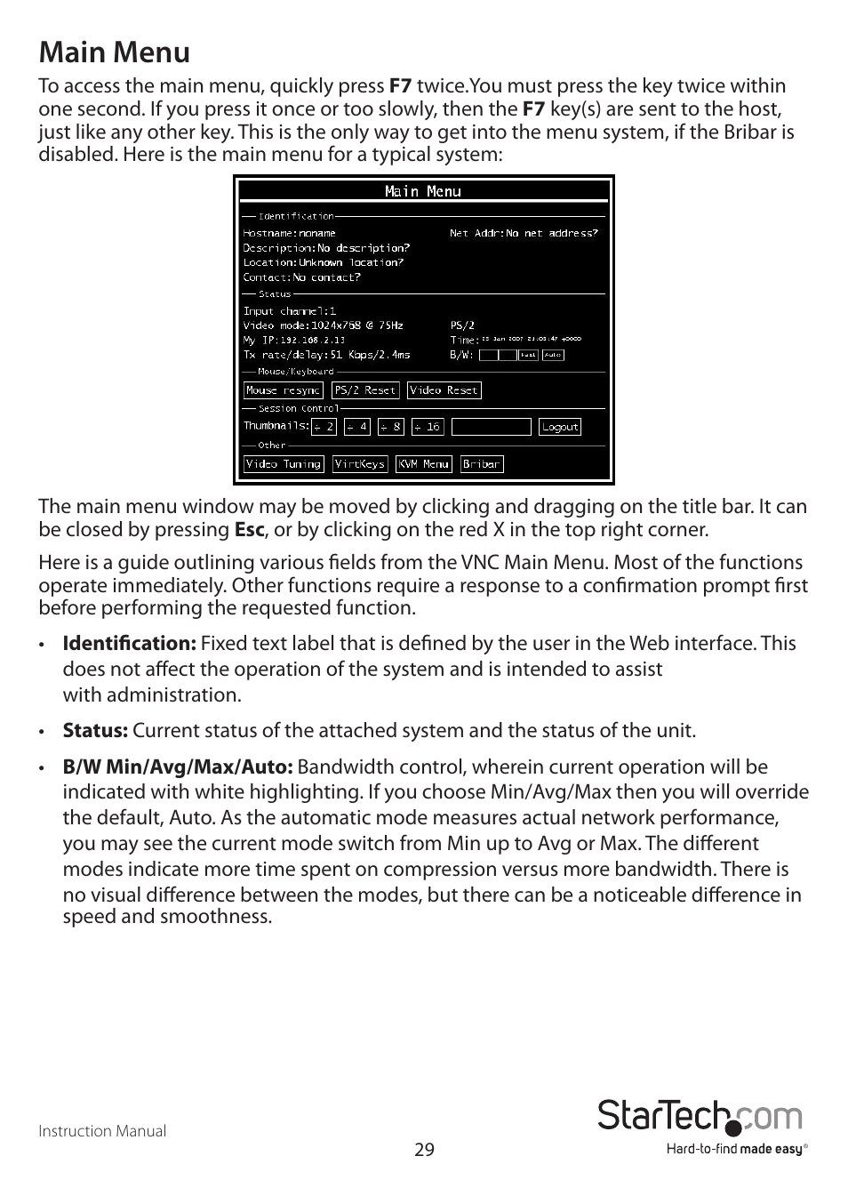 Main menu | StarTech.com CABCONS1716I User Manual | Page 33 / 65