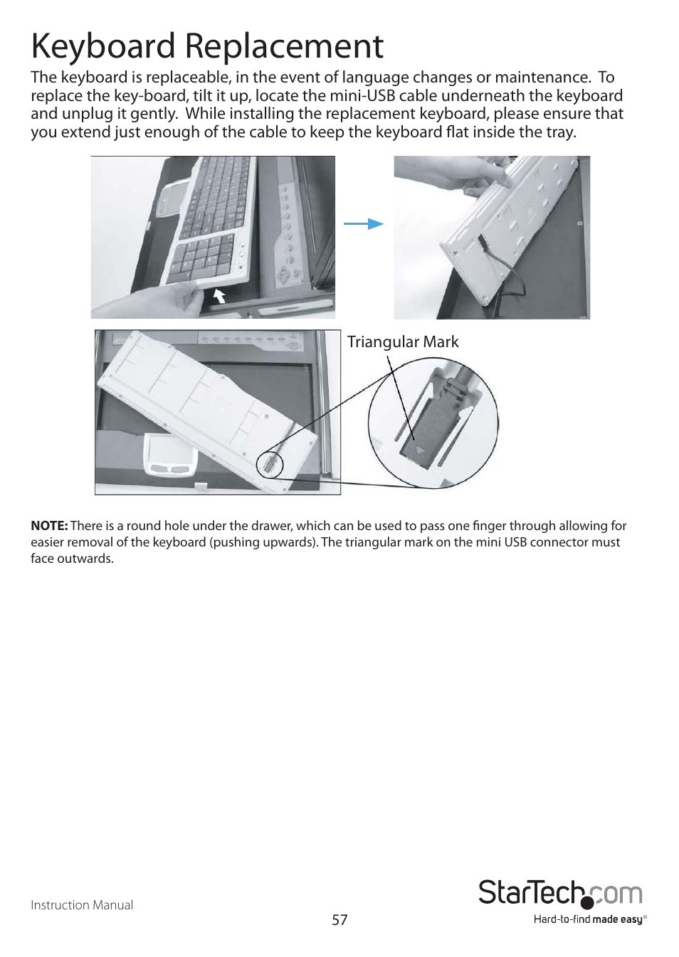 Keyboard replacement | StarTech.com CABCONS1716I User Manual | Page 61 / 65