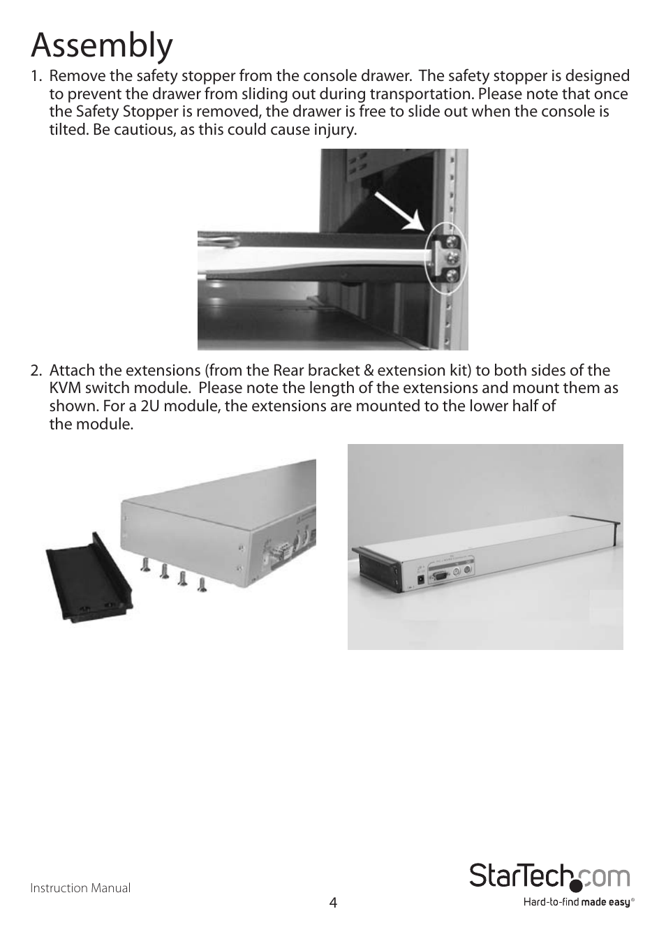 Assembly | StarTech.com CABCONS1716I User Manual | Page 8 / 65
