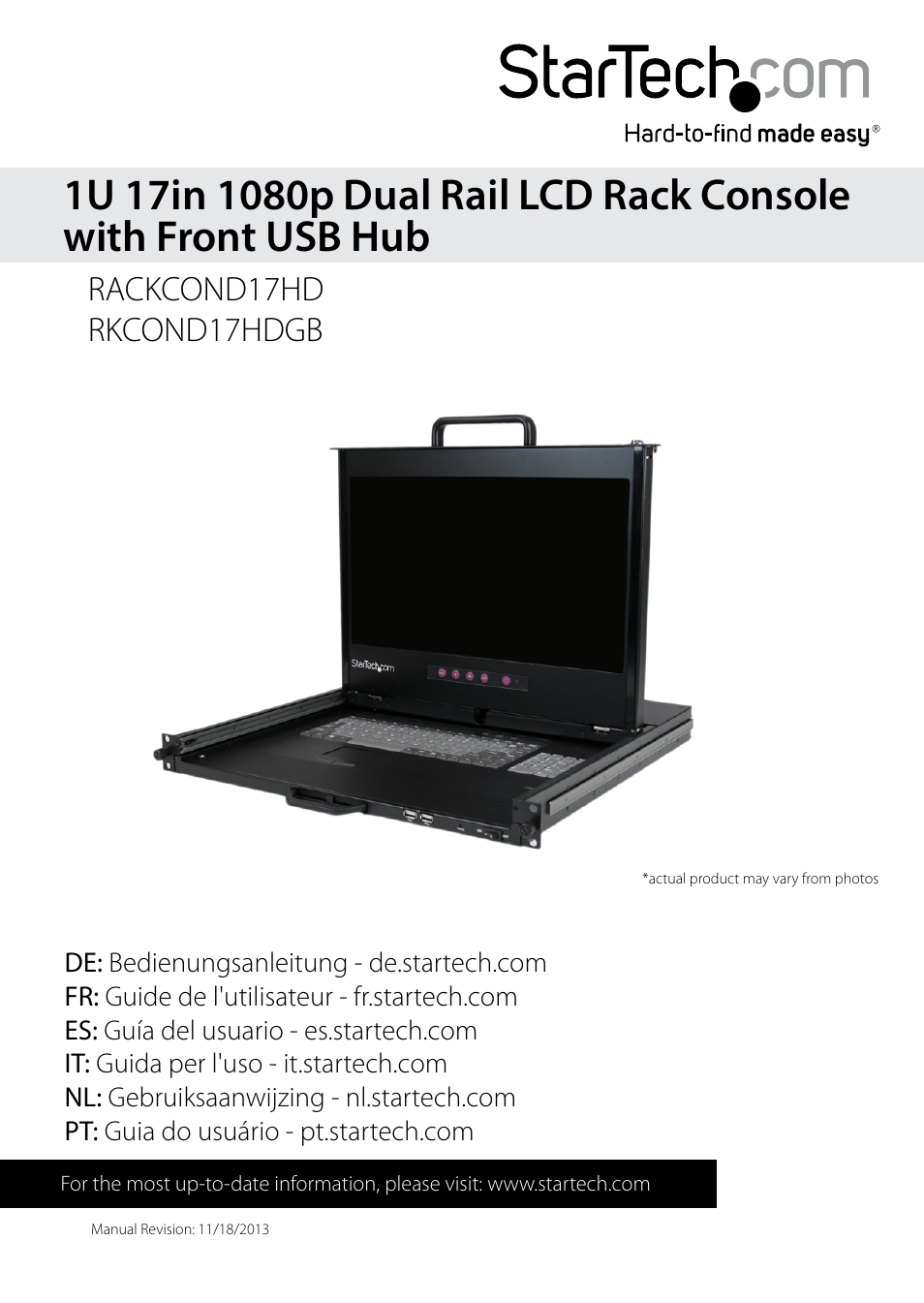 StarTech.com RKCOND17HDGB User Manual | 16 pages