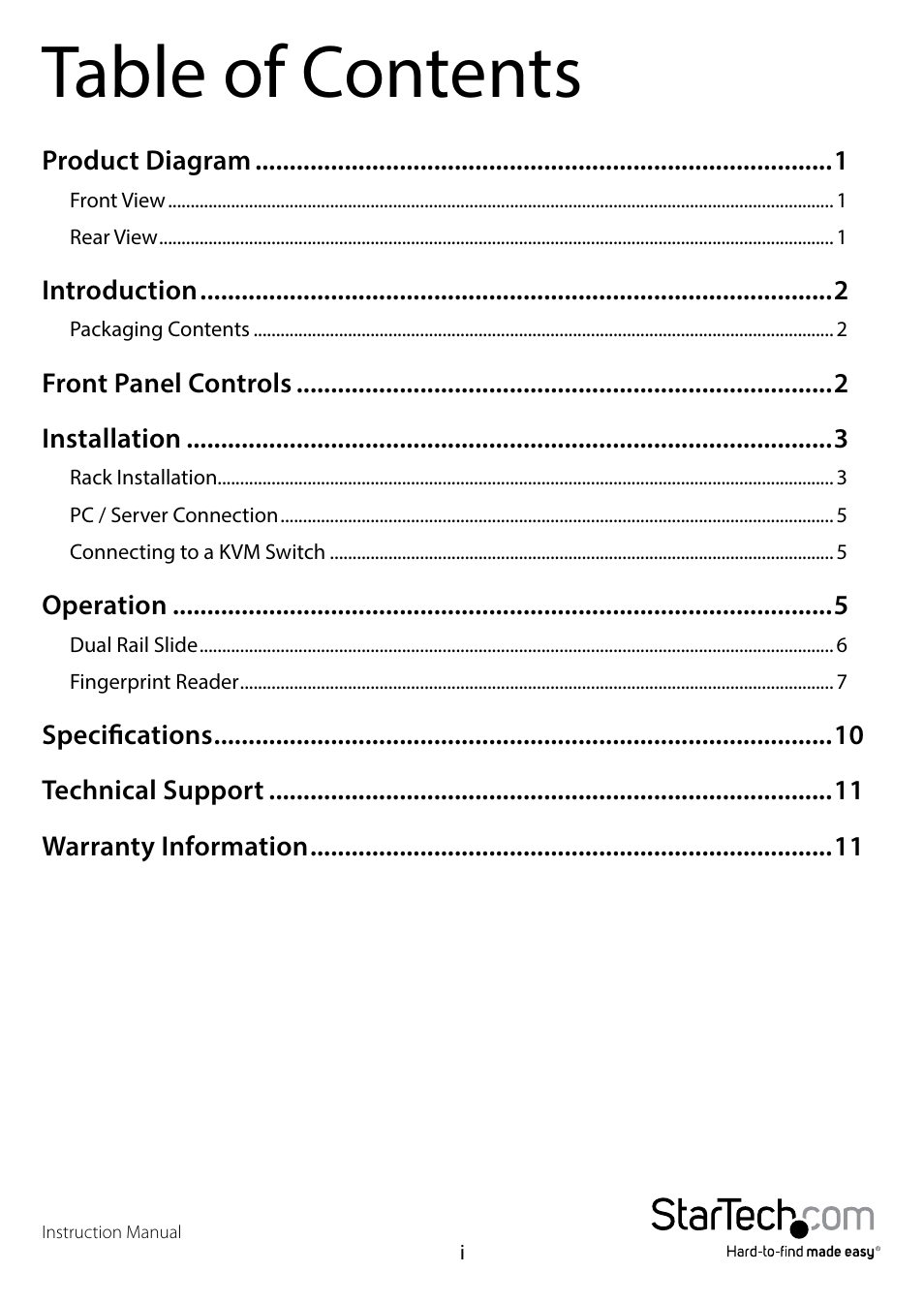 StarTech.com RKCOND17HDGB User Manual | Page 3 / 16