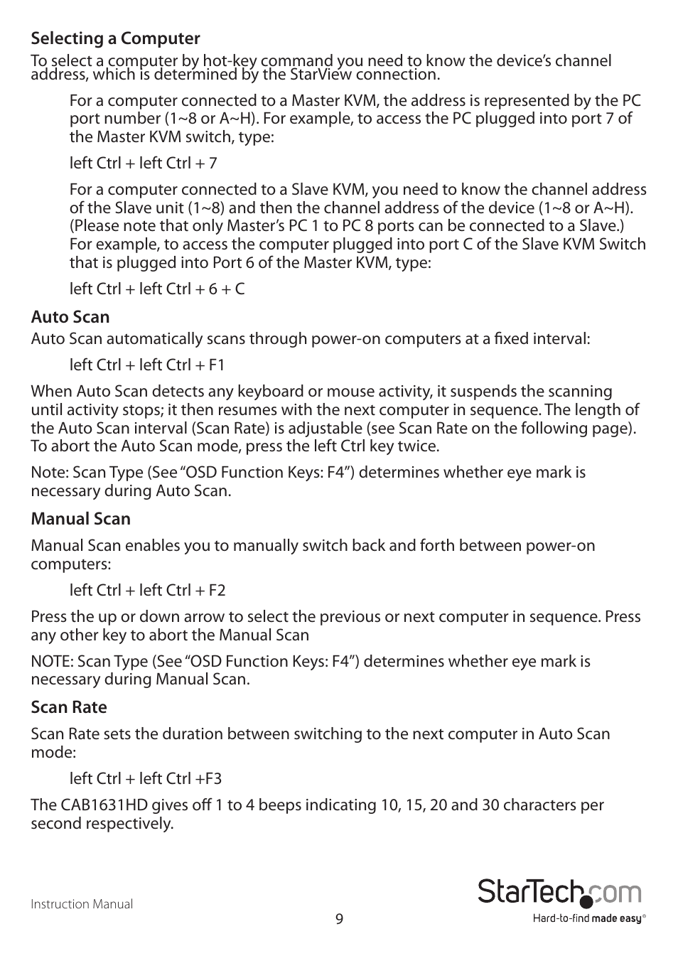 StarTech.com CAB1631D1U User Manual | Page 12 / 19