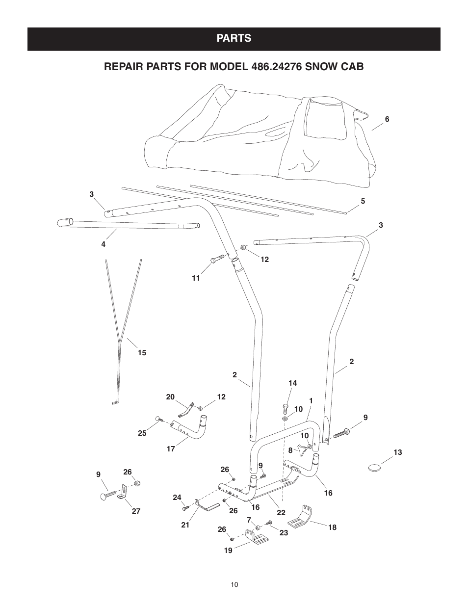 Craftsman SNOW CAB 486.24276 User Manual | Page 10 / 12