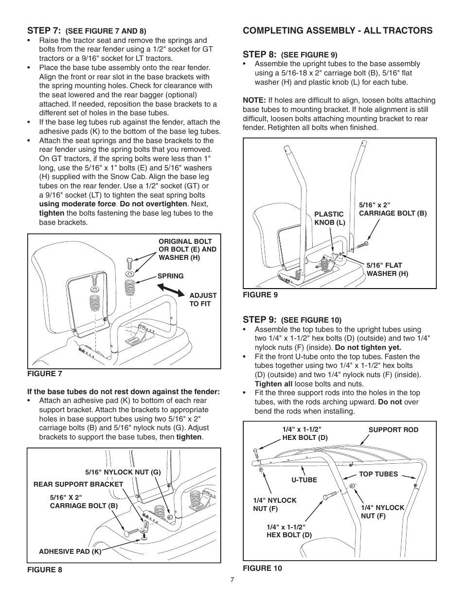 Craftsman SNOW CAB 486.24276 User Manual | Page 7 / 12