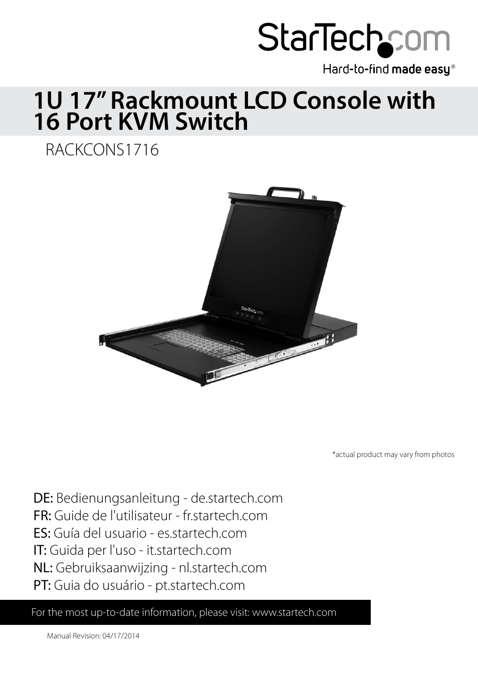 StarTech.com RACKCONSxxxx User Manual | 26 pages