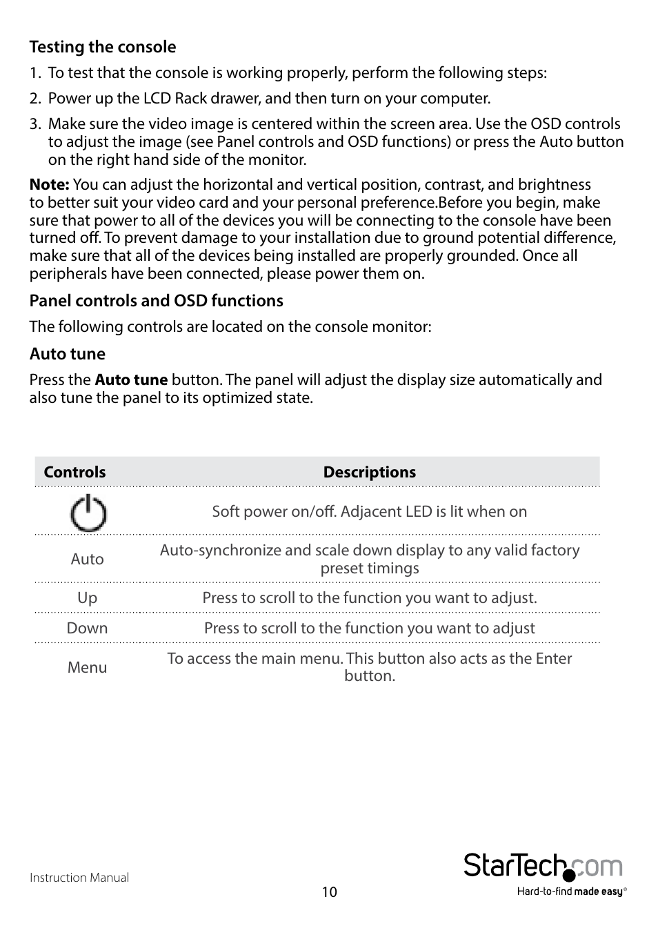 StarTech.com RACKCONSxxxx User Manual | Page 13 / 26