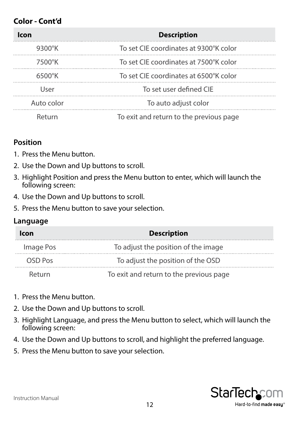 StarTech.com RACKCONSxxxx User Manual | Page 15 / 26