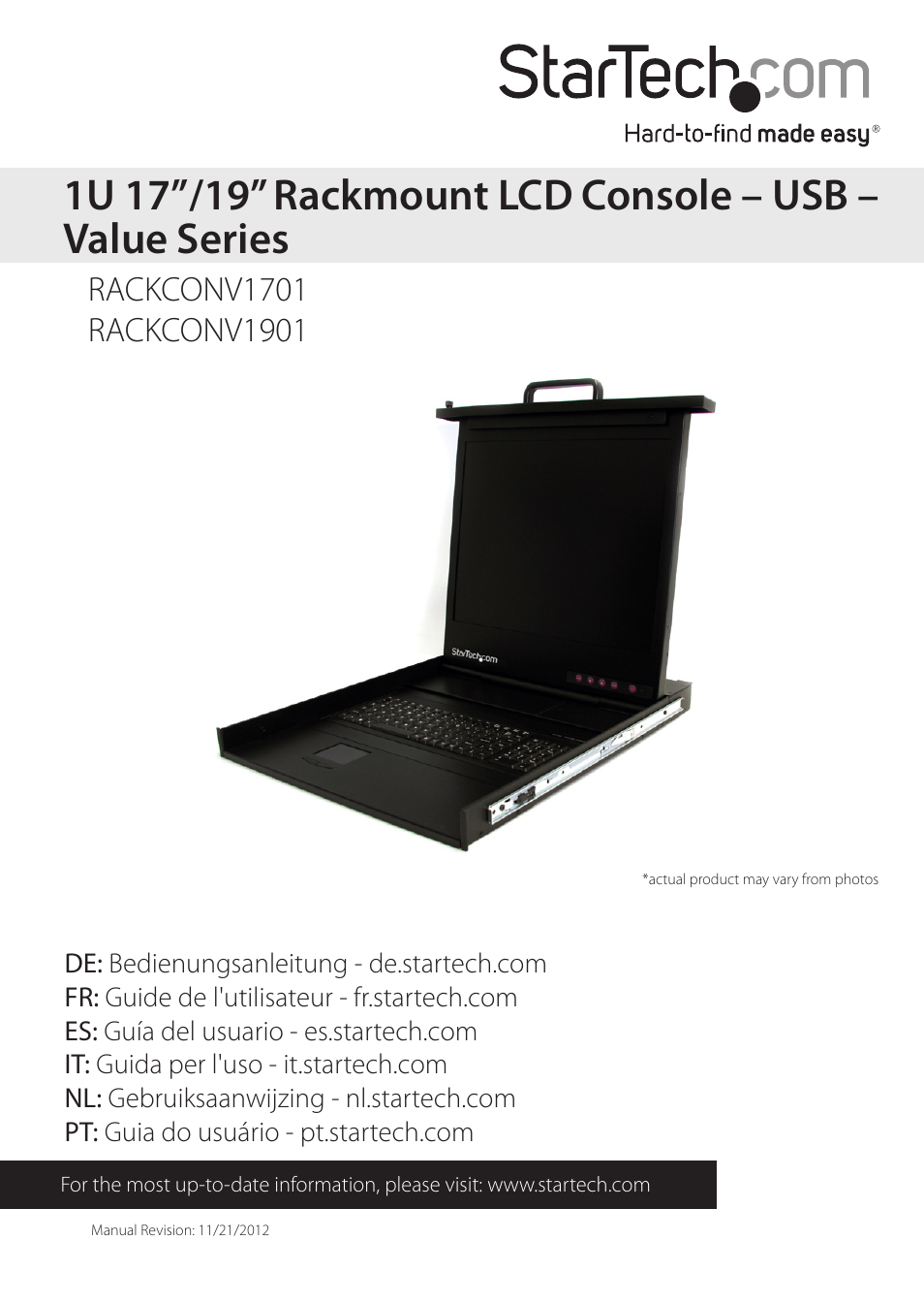 StarTech.com RACKCONV1901 User Manual | 16 pages