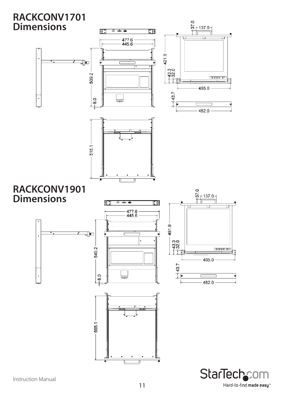 StarTech.com RACKCONV1901 User Manual | Page 14 / 16