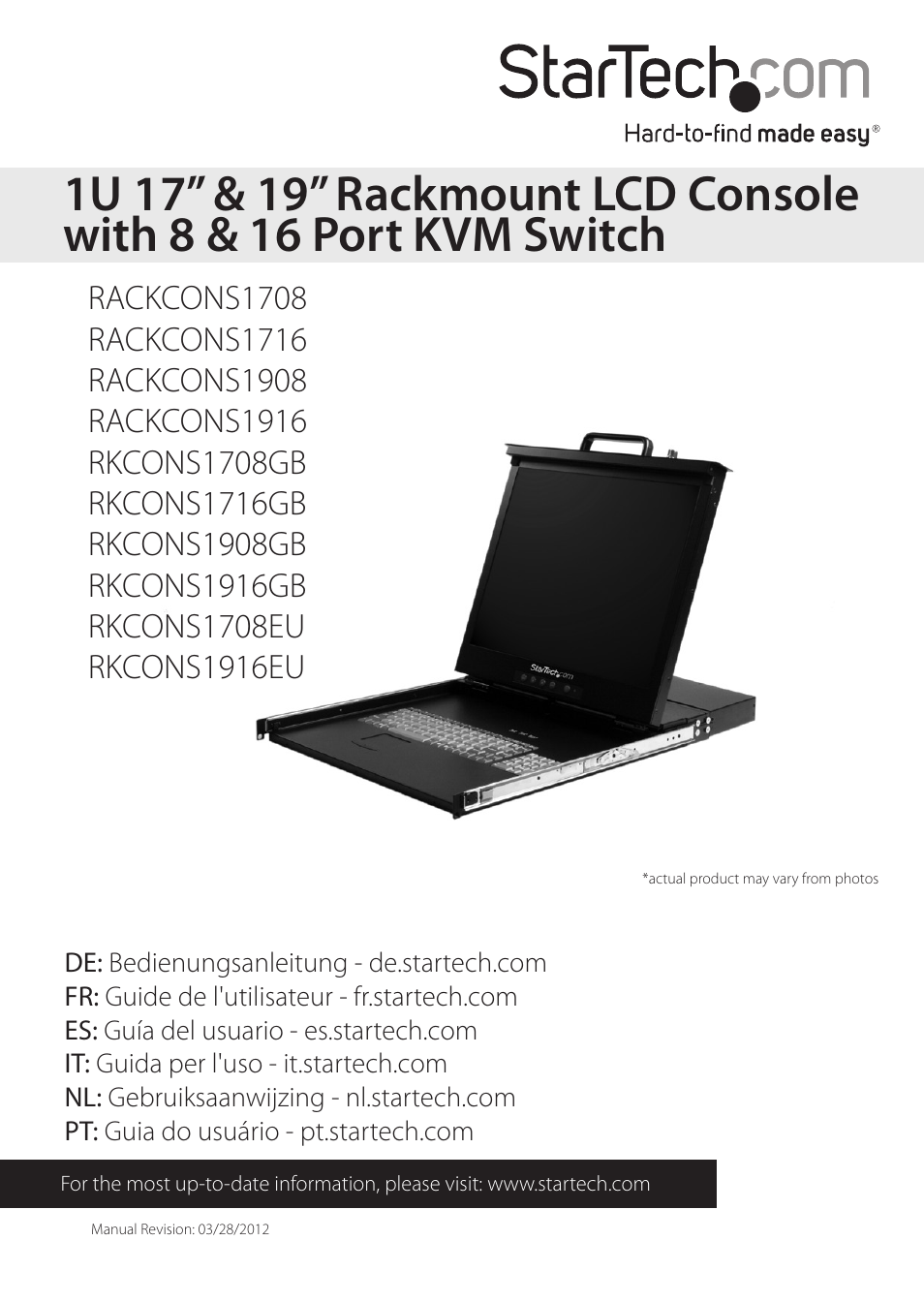 StarTech.com RKCONS1916EU User Manual | 27 pages