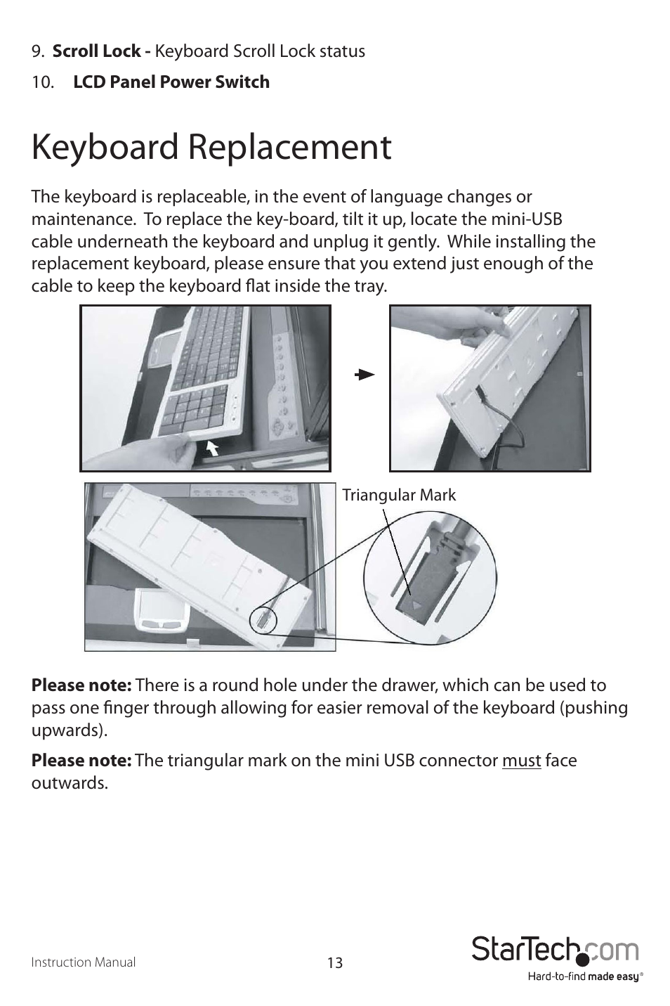 Keyboard replacement | StarTech.com 1UCABCONS19 User Manual | Page 16 / 20