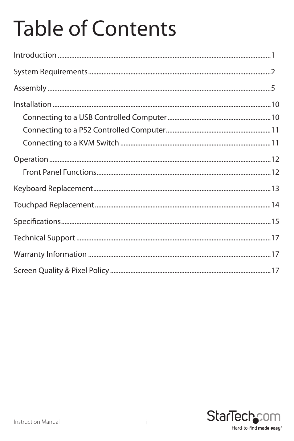 StarTech.com 1UCABCONS19 User Manual | Page 3 / 20