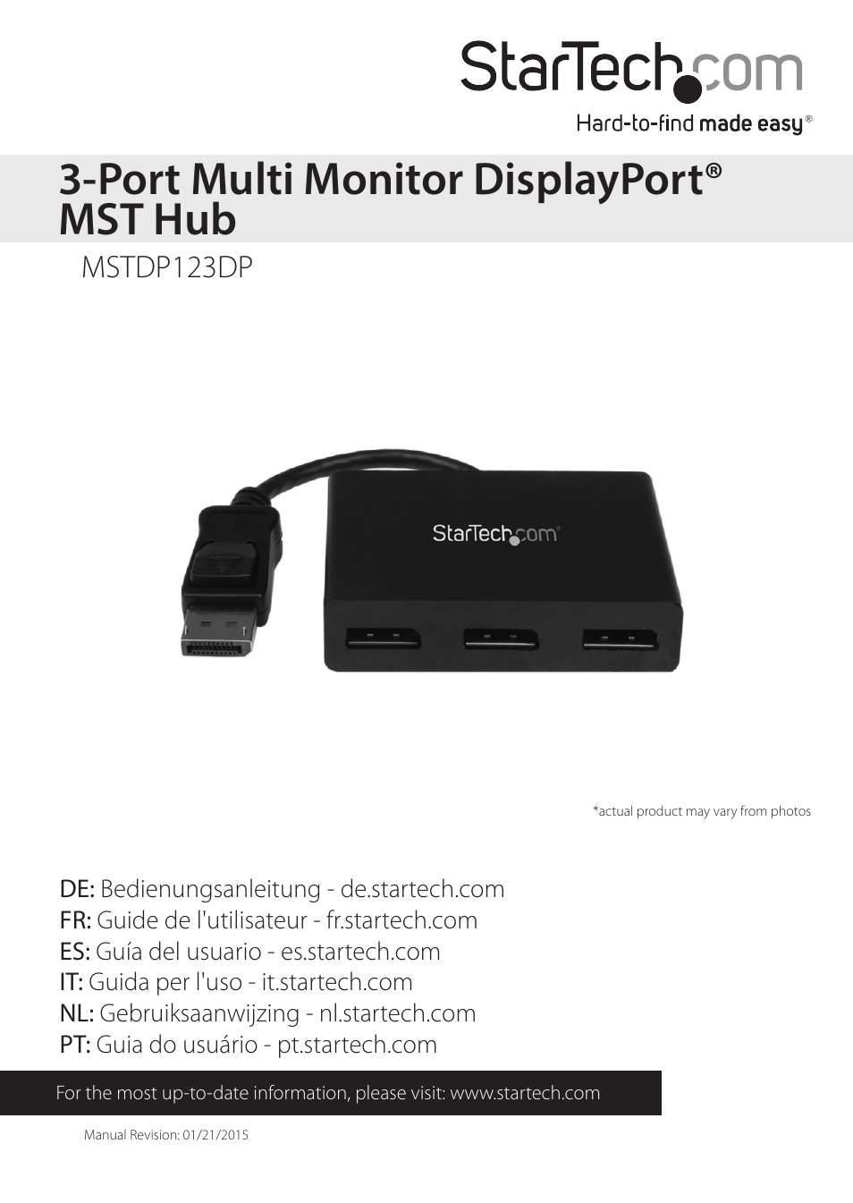 StarTech.com MSTDP123DP User Manual | 10 pages